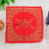 Red Triple Moon Altar Cloth (21 Inches)