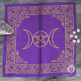 Purple Triple Moon Altar Cloth (21 Inches)