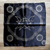 Triple Moon Altar Cloth with Pentagrams (21 Inches)