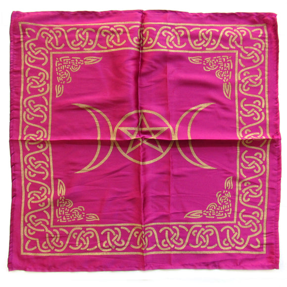 Pink Triple Moon Altar Cloth (21 Inches)