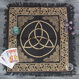 Triquetra Altar Cloth (18 Inches) - Gold and Black