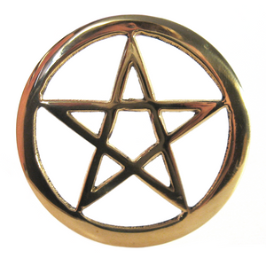 Brass Pentacle Altar Tile (3 Inches)