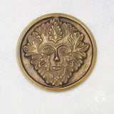 Green Man Bronze Altar Tile