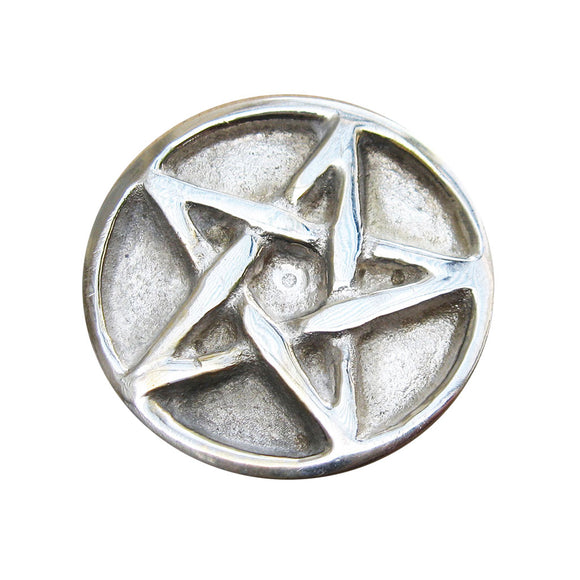 Silver-Plated Pentagram Coin