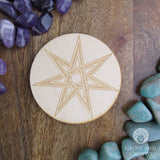 Faery Star Engraved Altar Tile (4 Inches)