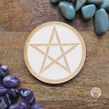 Pentagram Engraved Altar Tile (4 Inches)