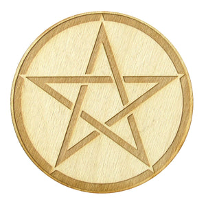 Pentagram Engraved Altar Tile (4 Inches)