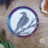 Raven Raku Altar Tile (4 Inches)