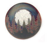 Full Moon Raku Altar Tile (4 Inches)