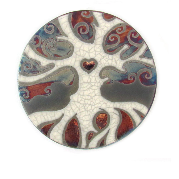 Tree of Life Raku Altar Tile (4 Inches)