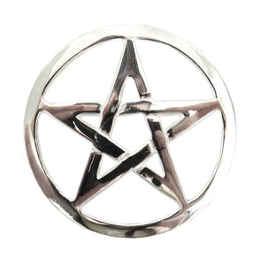 Silver-Plated Pentacle Altar Tile (2.75 Inches)