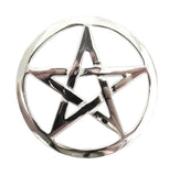 Silver-Plated Pentacle Altar Tile (2.75 Inches)