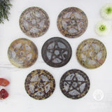 Pentagram Stone Altar Tile (3 Inches)