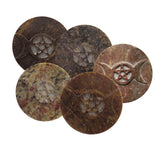 Triple Moon Stone Altar Tile (3 Inches)