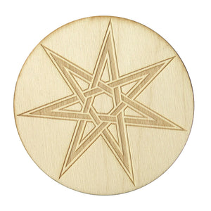 Faery Star Engraved Altar Tile (4 Inches)
