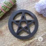 Wooden Pentagram Altar Tile (4 Inches)