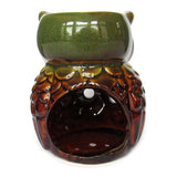 Owl Ceramic Oil Diffuser (Green/Brown)