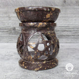 Triple Pentagram Soapstone Aroma Lamp