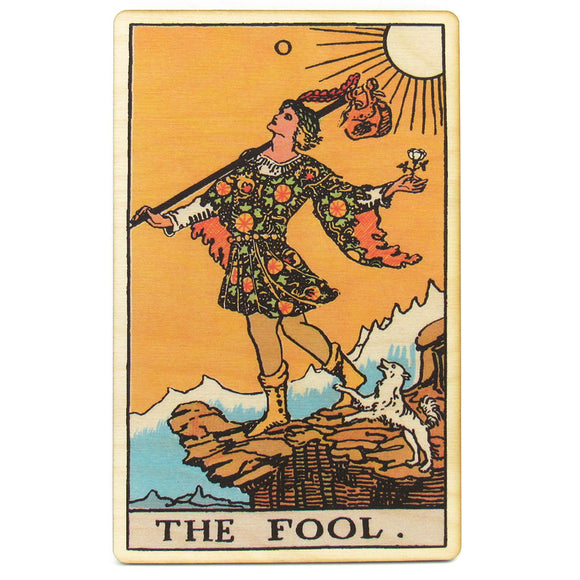 Tarot Art Print on Wood (The Fool)