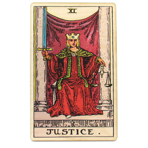 Tarot Art Print on Wood (Justice)