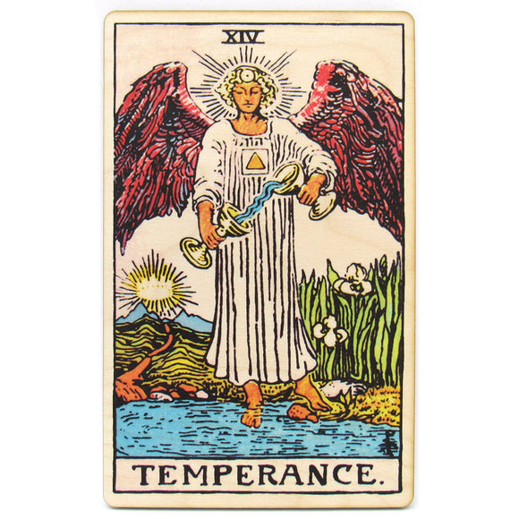 Tarot Art Print on Wood (Temperance)