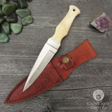 Bone Handle Single-Edge Dagger (9 Inches)