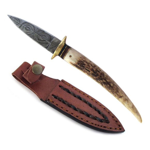 Stag Damascus Athame