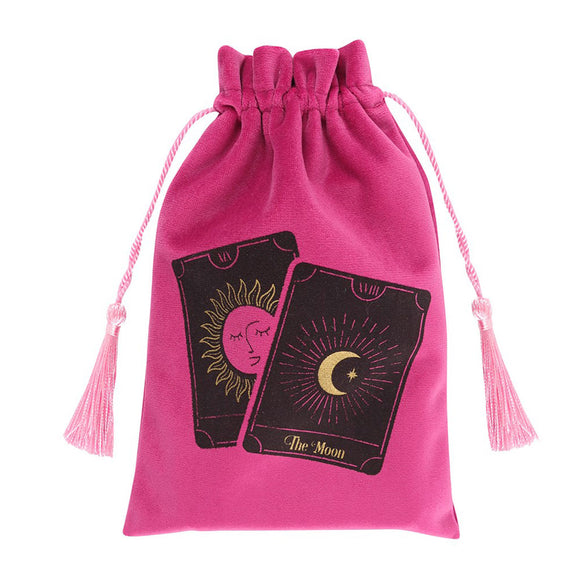 Pink Drawstring Tarot Bag