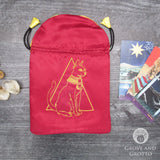 Egyptian Cat Satin Tarot Bag