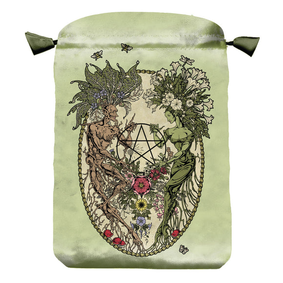 Magickal Botanical Satin Bag