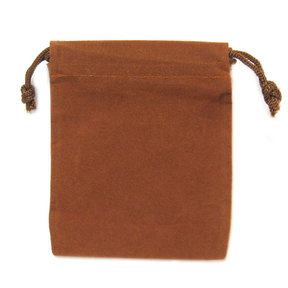 Velveteen Bag (3x4 Inches) - Brown