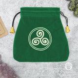 Celtic Triskele Velvet Tarot Bag