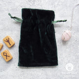 Small Velvet Bag (4x6 Inches) - Forest Green