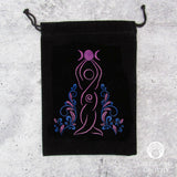 Moon Goddess Embroidered Tarot Bag