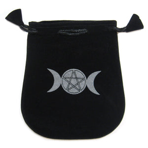 Triple Moon Velveteen Bag