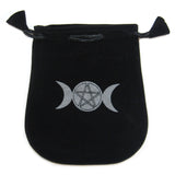 Triple Moon Velveteen Bag