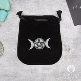 Triple Moon Velveteen Bag