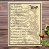 Bear Prayer Parchment Poster (8.5" x 11")