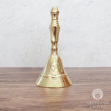 Engraved Pentacle Altar Bell (Brass)