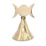 Triple Moon Brass Altar Bell