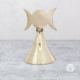 Triple Moon Brass Altar Bell