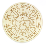 Wheel of the Year Altar Tile on Birch Wood (12 Inches)