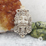 Green Man Ceramic Bottle