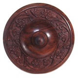 Carved Wooden Bowl with Lid