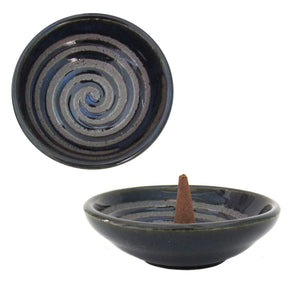 Ceramic Swirl Dish (Indigo Blue)