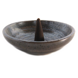 Ceramic Swirl Dish (Dark Brown)