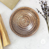 Ceramic Swirl Dish (Light Brown)
