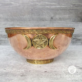 Large Copper Triple Moon Ritual Bowl (6 Inches)