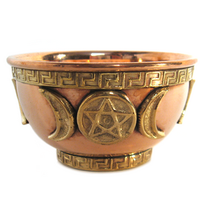 Triple Moon Copper Offering Bowl (3 Inches)