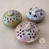 Carved Stone Dish with Lid (Clearance)